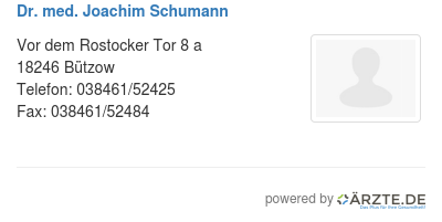 Dr med joachim schumann