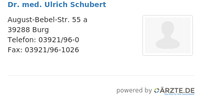 Dr med ulrich schubert