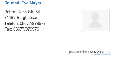 Dr med eva mayer