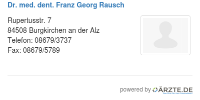 Dr med dent franz georg rausch
