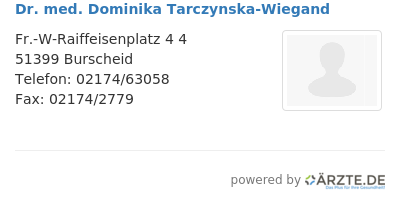 Dr med dominika tarczynska wiegand