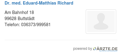 Dr med eduard matthias richard