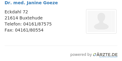 Dr med janine goeze