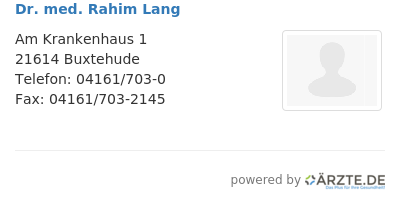 Dr med rahim lang