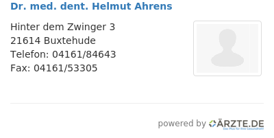 Dr med dent helmut ahrens