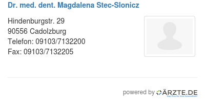 Dr med dent magdalena stec slonicz