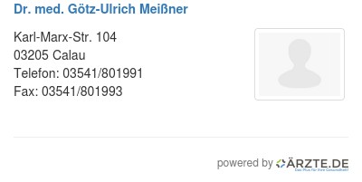Dr med goetz ulrich meissner