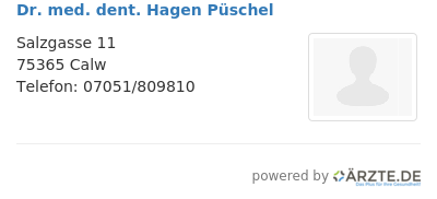 Dr med dent hagen pueschel