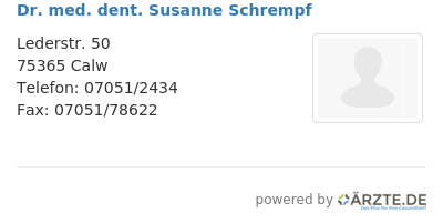 Dr med dent susanne schrempf