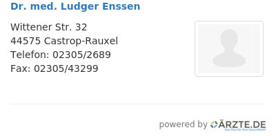 Dr med ludger enssen