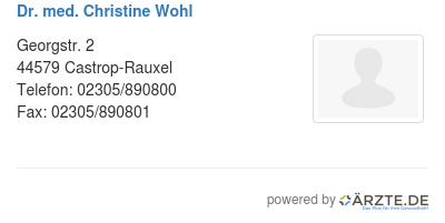 Dr med christine wohl