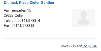 Dr med klaus dieter guenther