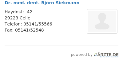 Dr med dent bjoern siekmann