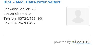 Dipl med hans peter seifert