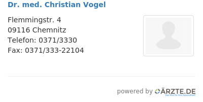 Dr med christian vogel