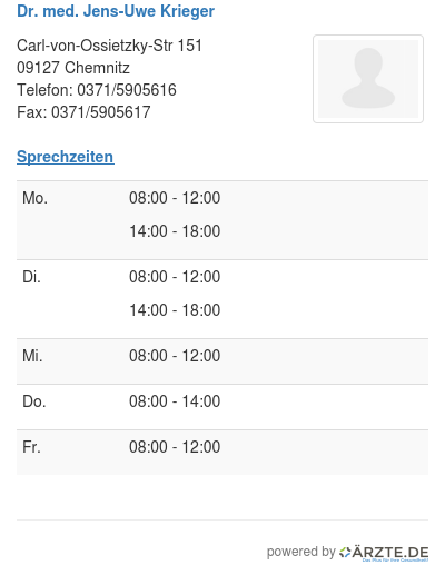 Dr med jens uwe krieger