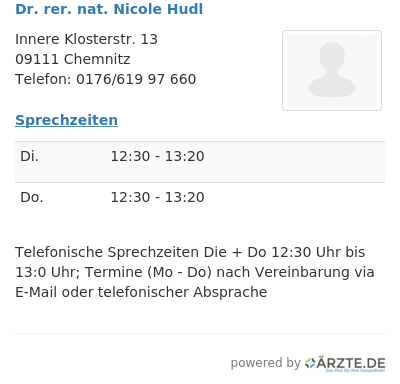 Dr rer nat nicole hudl