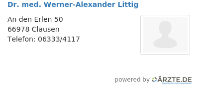 Dr med werner alexander littig