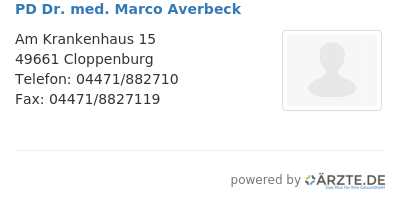 Pd dr med marco averbeck 420705