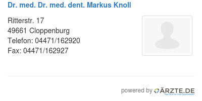 Dr med dr med dent markus knoll