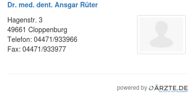 Dr med dent ansgar rueter