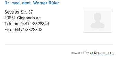 Dr med dent werner rueter