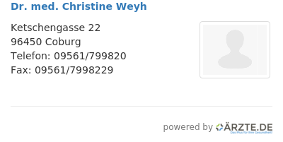 Dr med christine weyh