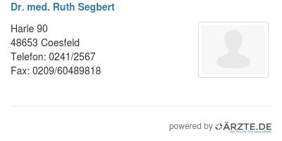 Dr med ruth segbert