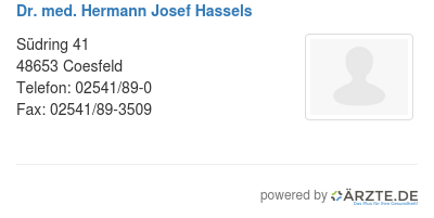Dr med hermann josef hassels