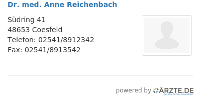 Dr med anne reichenbach