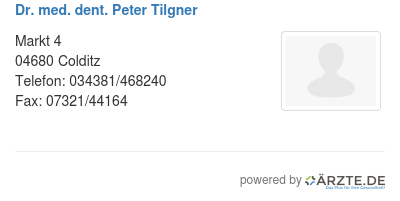 Dr med dent peter tilgner