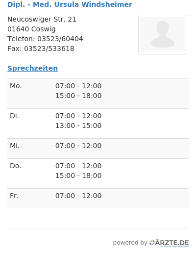 Dipl med ursula windsheimer