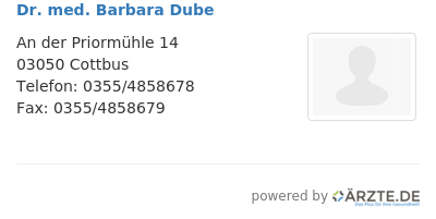 Dr med barbara dube