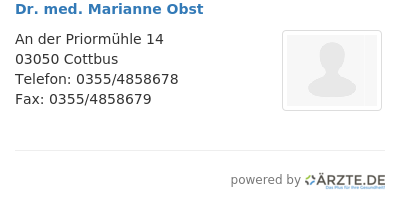 Dr med marianne obst
