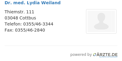 Dr med lydia weiland