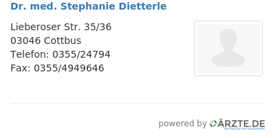 Dr med stephanie dietterle