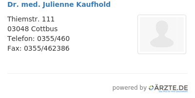 Dr med julienne kaufhold