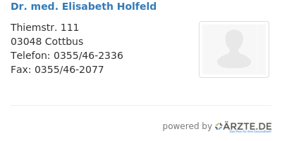 Dr med elisabeth holfeld