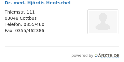 Dr med hjoerdis hentschel