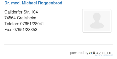 Dr med michael roggenbrod