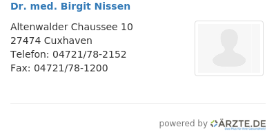 Dr med birgit nissen