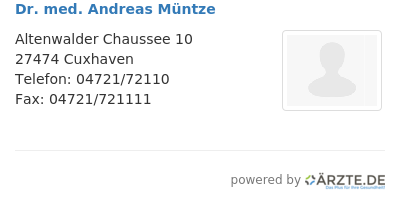Dr med andreas muentze