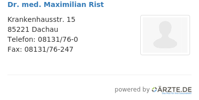 Dr med maximilian rist