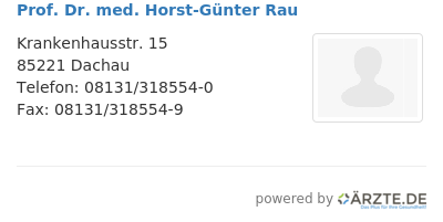Prof dr med horst guenter rau