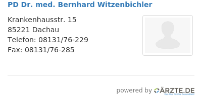 Pd dr med bernhard witzenbichler