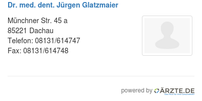 Dr med dent juergen glatzmaier