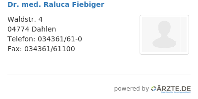 Dr med raluca fiebiger