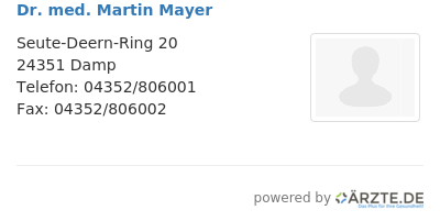 Dr med martin mayer