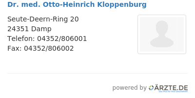 Dr med otto heinrich kloppenburg