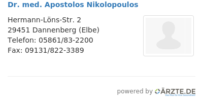 Dr med apostolos nikolopoulos